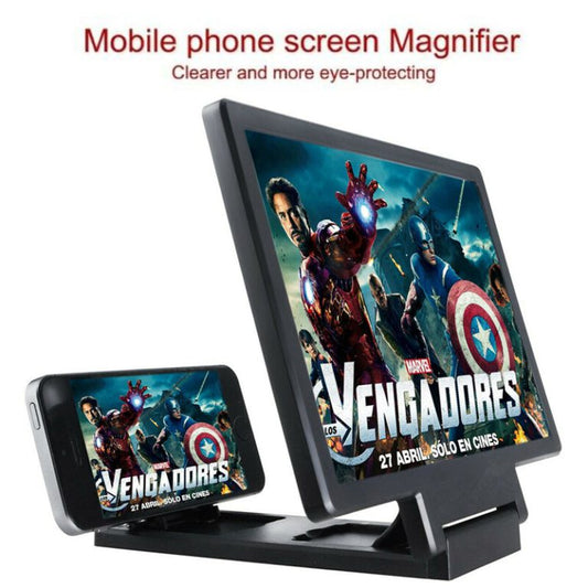 8 Inch 3d Mobile Phone Screen Magnifier Hd Video Amplifier Stand Bracket With Movie Game Magnifying Folding Phone Desk Holder